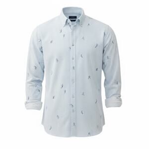 Rodd & Gunn × Gilbert Rugby Churchill Park Shirt – Powder Blue Stripe Size S NWT